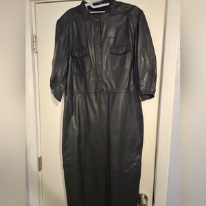 All Saints Jackie Leather Dress NWT